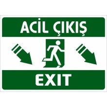 Acil Çıkış Tabelası (Sağ Aşağı Yön Ok) - Forex