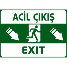 Acil Çıkış Tabelası (Sağ Aşağı Yön Ok) - Forex