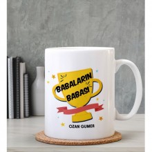 Kişiye Özel Babaların Babası Tasarımlı Beyaz Kupa