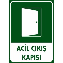 Acil Çıkış Kapısı Exit Door Tabelası - PVC