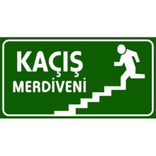 Kaçış Merdiveni Tabelası (Sol Yön) - PVC