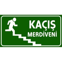 Kaçış Merdiveni Tabelası (Sağ Yön) - PVC