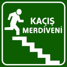 Kaçış Merdiveni Tabelası (Sağ Yön) - PVC