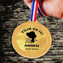 Kişiye Özel Yılın En İyi Annesi Tasarımlı Madalya - Altın