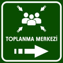 Toplanma Merkezi Tabelası (Sağ Yön) - Sticker