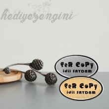 Kişiye Özel Metal Oval Yaka İsimliği - Gümüş Gri Parlak Metal