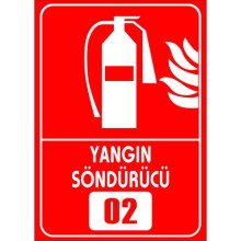 Yangın Söndürücü Numaralı Yardım Tabelası - PVC