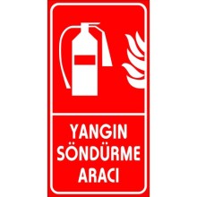 Yangın Söndürme Aracı Yardım Tabelası - Metal