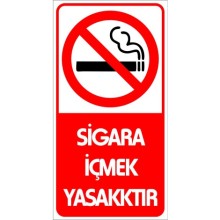 Sigara İçilmez Yasal Uyarı Uyarı Tabelası - Sticker