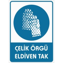 Çelik Örgü Eldiven Tak - Sticker