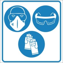 Maske Eldiven ve Gözlük Kullan - Sticker