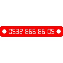 Kişiye Özel Oto Camı Telefon Numaralığı - Kırmızı