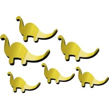 Dinazor Şekilli Yapışkanlı Pleksi Kesim - Altın