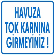 Havuz Öncesi ve Sonrası Duş Alınız Uyarı Tabelası - Sticker