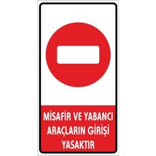 Misafir Araç Yeri Uyarı Tabelası - Metal