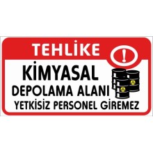 Kimyasal Depolama Alanı Uyarı Tabelası - Forex