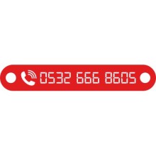 Kişiye Özel Araba Camı Telefon Numarası - Kırmızı