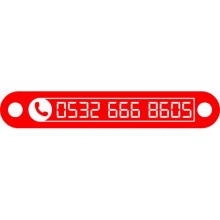 Kişiye Özel Araba Camı Telefon Numarası - Kırmızı