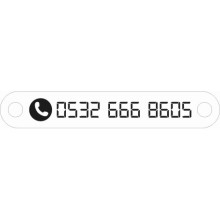 Kişiye Özel Araba Camı Telefon Numarası - Beyaz