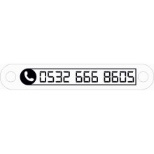 Kişiye Özel Araba Camı Telefon Numarası - Beyaz