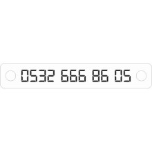 Kişiye Özel Oto Camı Telefon Numaralığı - Beyaz