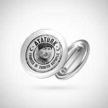 Buton Rozet Kurucu Atatürk - Çap 58 mm