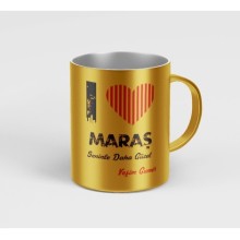 Kişiye Özel Maraş Seninle Daha Güzel Tema Gümüş Kupa - Altın