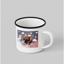 Kişiye Özel Fotoğraf Tasarımlı Siyah Renk Teacup - Siyah