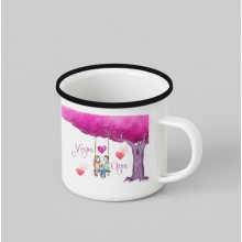 Kişiye Özel Salıncak Tasarımlı Siyah Renk Teacup - Siyah