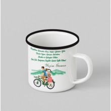 Kişiye Özel Sevgiliye Mesaj Tasarımlı Siyah Renk Teacup - Siyah