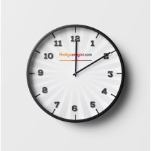 Kişiye Özel Baskı Tasarım Duvar Saati - Siyah