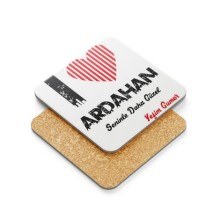 Kişiye Özel Ardahan Seninle Daha Güzel Tema Metal Mantar Bardak Altlığı