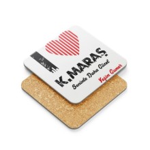 Kişiye Özel K.Maraş Seninle Daha Güzel Tema Metal Mantar Bardak Altlığı