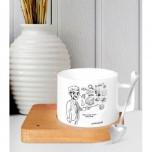 Kişiye Özel Öğretmenler Günü 2 Temalı Ahşap Altlı Seramik Fincan