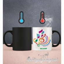Kişiye Özel Müzik Öğretmeni 4 Tasarımlı Sihirli Kupa