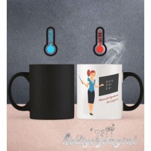 Kişiye Özel Matematik Öğretmeni 12 Tasarımlı Sihirli Kupa