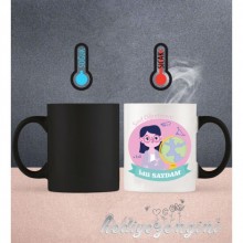 Kişiye Özel Sınıf Öğretmeni 3 Tasarımlı Sihirli Kupa