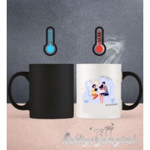 Kişiye Özel Sınıf Öğretmeni 2 Tasarımlı Sihirli Kupa