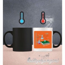 Kişiye Özel Kimya Öğretmeni 6 Tasarımlı Sihirli Kupa