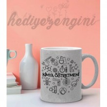 Kişiye Özel Kimya Öğretmeni 5 Tasarımlı Gümüş Simli Kupa