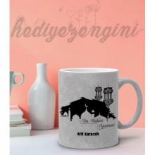 Kişiye Özel Din Kültürü Öğretmeni Tasarımlı Gümüş Simli Kupa