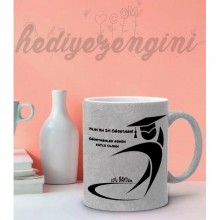 Kişiye Özel Öğretmenler Günü 8 Tasarımlı Gümüş Simli Kupa