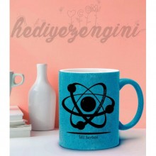 Kişiye Özel Fen Bilgisi Öğretmeni 3 Tasarımlı Mavi Simli Kupa