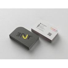 Kurumsal Çalışan Çift Taraf Tasarım Kartvizit - Yarım Daire Özel Kesim