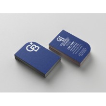 Coldwell Banker Dik Çift Taraf Tasarım Kartvizit - Yarım Daire Özel Kesim