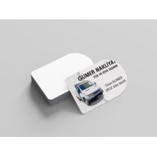 Nakliyat Tek Taraf Tasarım Kartvizit - Özel Makas Kesimi