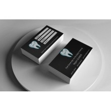 Dişçi Çift Taraf Tasarım Kartvizit - Köşeli Kesim