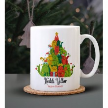 Kişiye Özel Kedili Yıllar Tasarımlı Beyaz Kupa