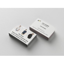 Firma Fotoğraflı Çift Taraf Tasarım Kartvizit - Yarım Daire Özel Kesim