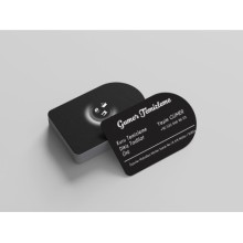 Kuru Temizleme Çift Taraf Tasarım Kartvizit - Tam Daire Özel Kesim